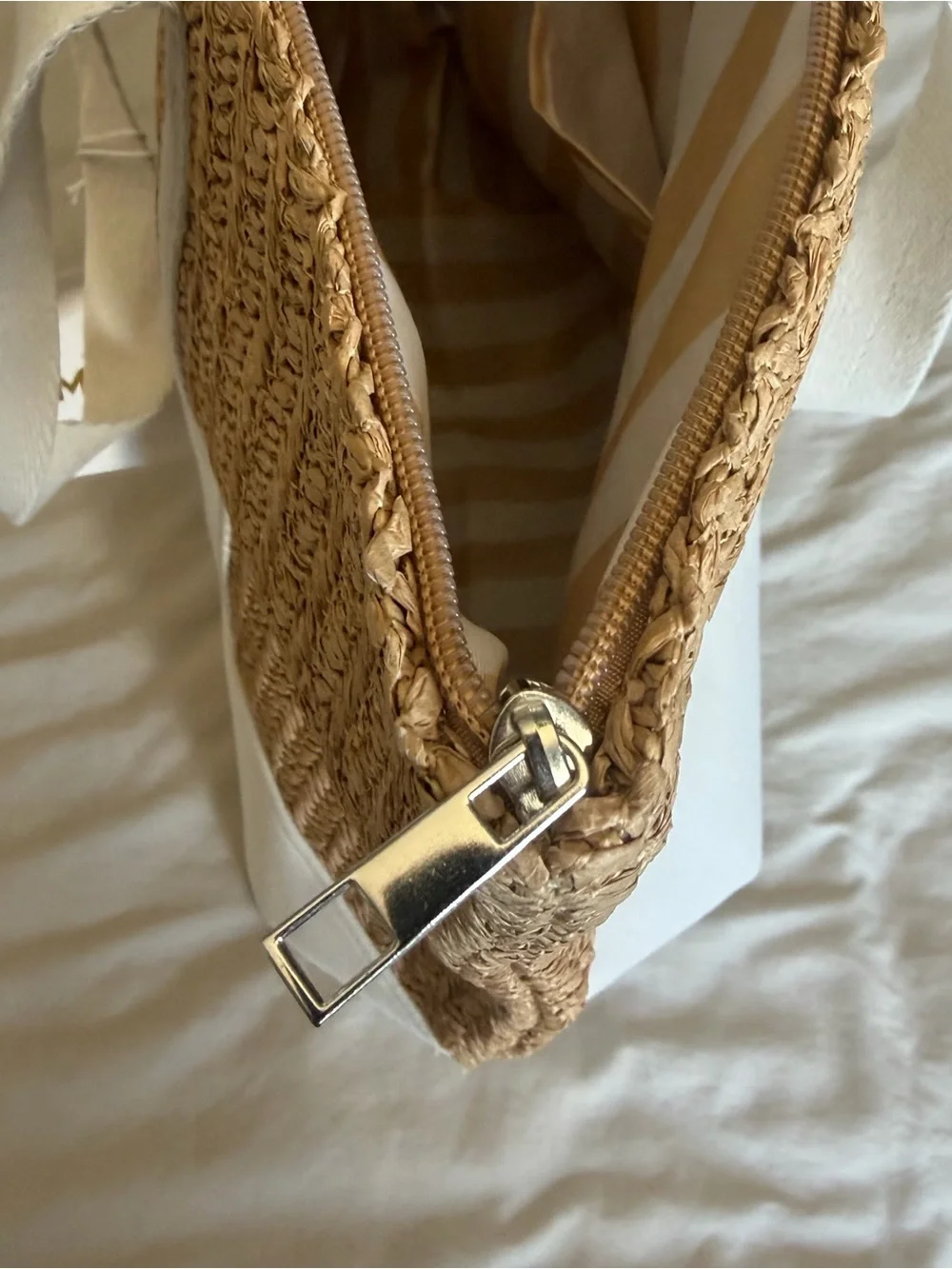 Show Me Your MuMu Natural Straw Tote with Cream Straps